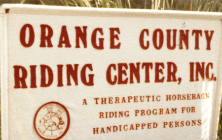 The Shea Center History - Orange County Riding Center, Inc. Sign