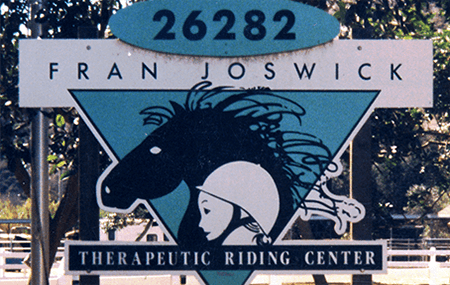 The Shea Center History - Fran Joswick Therapeutic Riding Center Sign